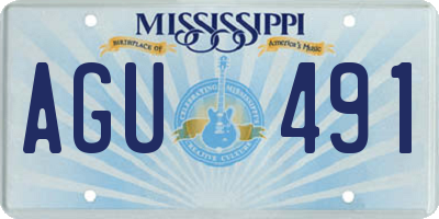 MS license plate AGU491