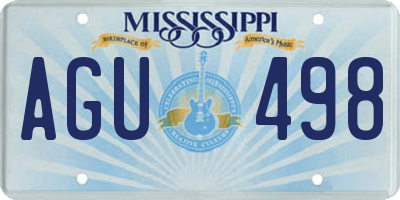 MS license plate AGU498