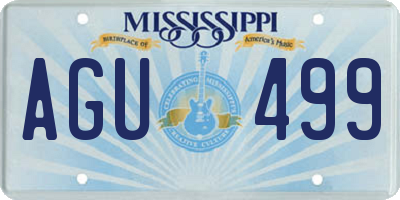 MS license plate AGU499