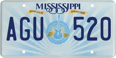 MS license plate AGU520