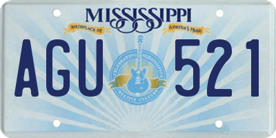 MS license plate AGU521