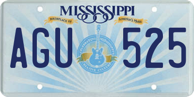 MS license plate AGU525