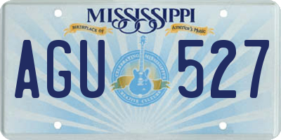 MS license plate AGU527