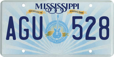 MS license plate AGU528