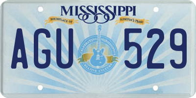MS license plate AGU529