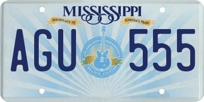 MS license plate AGU555