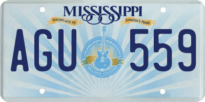 MS license plate AGU559