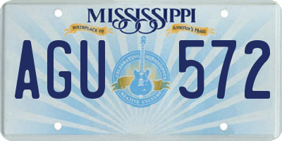 MS license plate AGU572