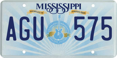 MS license plate AGU575