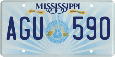 MS license plate AGU590