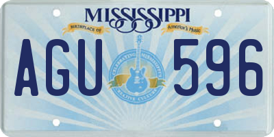 MS license plate AGU596