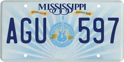 MS license plate AGU597