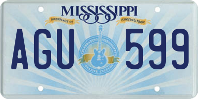 MS license plate AGU599