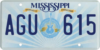 MS license plate AGU615