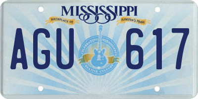 MS license plate AGU617