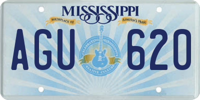 MS license plate AGU620