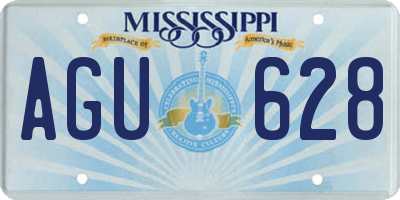 MS license plate AGU628