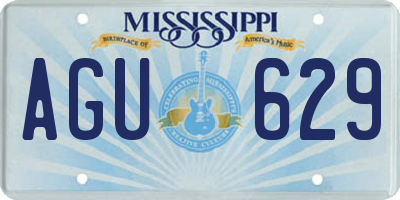 MS license plate AGU629