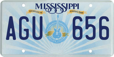 MS license plate AGU656