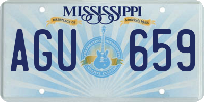 MS license plate AGU659