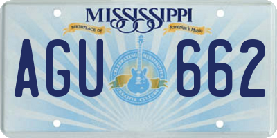MS license plate AGU662