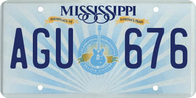 MS license plate AGU676
