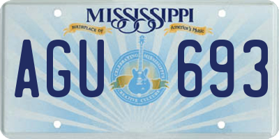 MS license plate AGU693