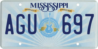 MS license plate AGU697