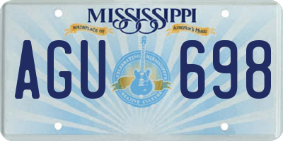 MS license plate AGU698