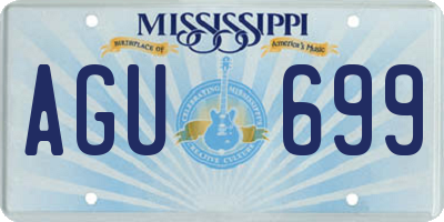 MS license plate AGU699