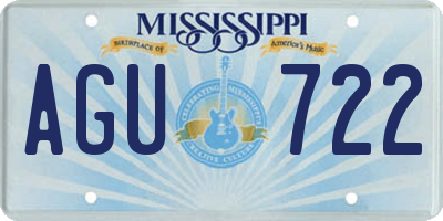 MS license plate AGU722