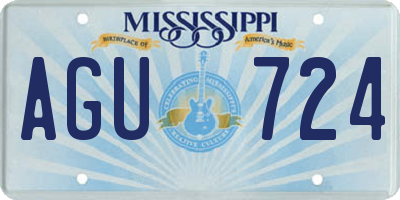 MS license plate AGU724