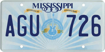 MS license plate AGU726