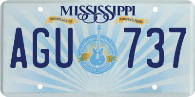 MS license plate AGU737