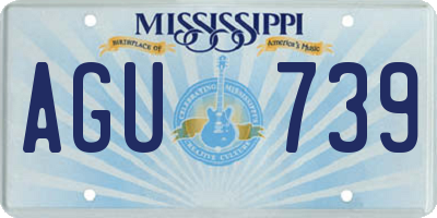 MS license plate AGU739