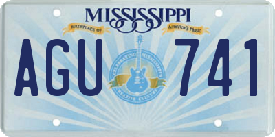 MS license plate AGU741
