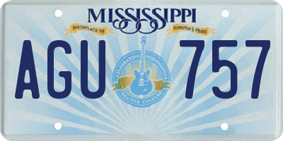 MS license plate AGU757