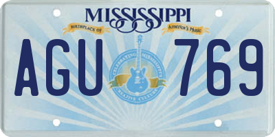 MS license plate AGU769