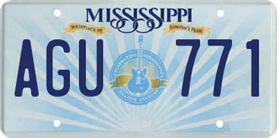 MS license plate AGU771