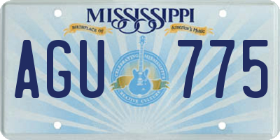 MS license plate AGU775