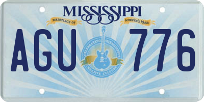MS license plate AGU776