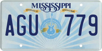 MS license plate AGU779