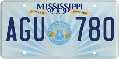 MS license plate AGU780