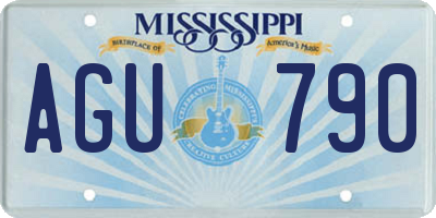MS license plate AGU790