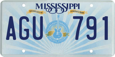 MS license plate AGU791