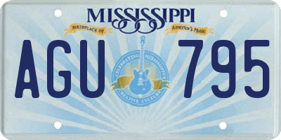 MS license plate AGU795