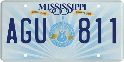 MS license plate AGU811