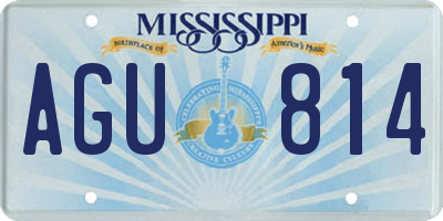 MS license plate AGU814