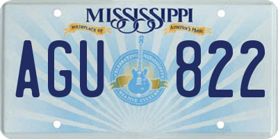 MS license plate AGU822