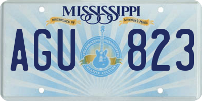MS license plate AGU823